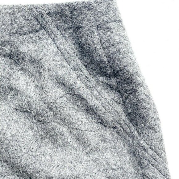 Nina Ricci Women's Size 44 US12 Large Gray Skirt Alpaca A-Line Silk Lined Mini - Picture 3 of 10